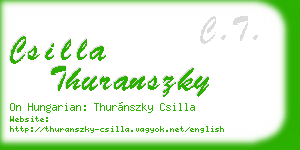 csilla thuranszky business card