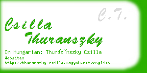 csilla thuranszky business card